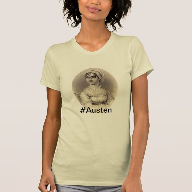 Hipster Jane Austen T Shirt (Framsida)