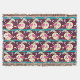 Hipster jul Flamingo Handflatan Helgdag Scene Filt