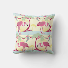 Hipster jul Flamingo Handflatan Helgdag Scene Kudde