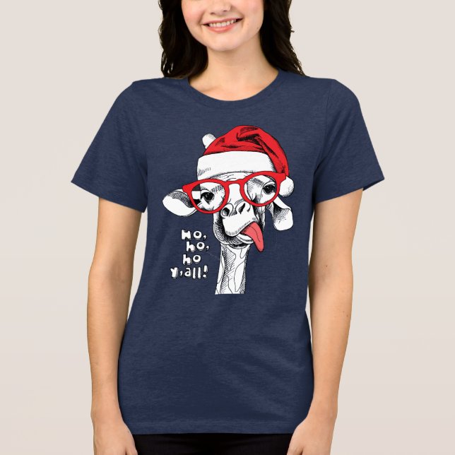 Hipster jul Giraffe | HELGDAGAR T Shirt (Framsida)