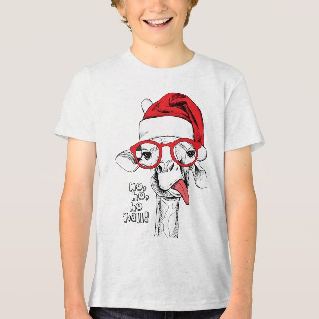 Hipster jul Giraffe | HELGDAGAR T Shirt (Framsida)