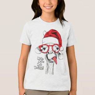 Hipster jul Giraffe   HELGDAGAR T Shirt