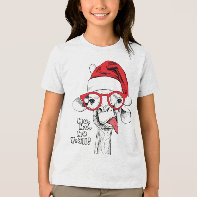 Hipster jul Giraffe | HELGDAGAR T Shirt (Framsida)