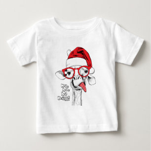 Hipster jul Giraffe HELGDAGAR T Shirt