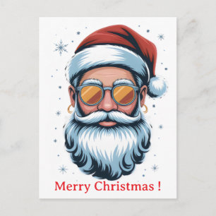 Hipster jultomte helg vykort