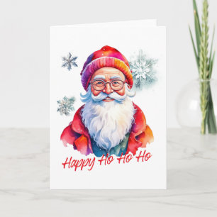 Hipster jultomten kort