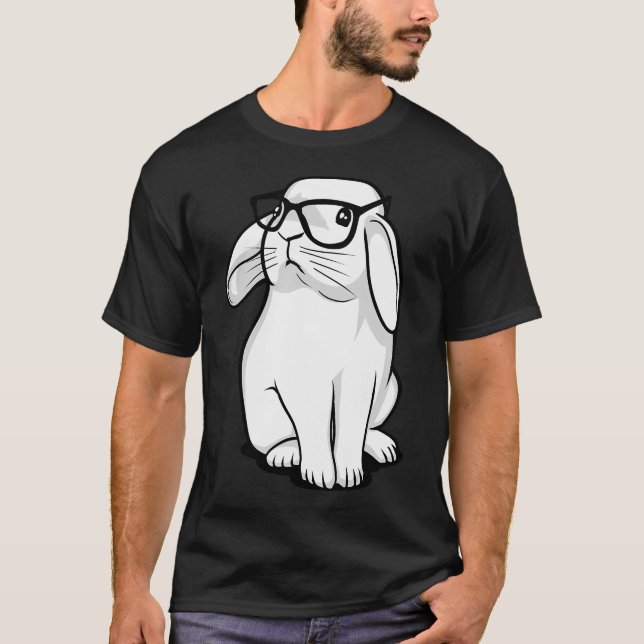 Hipster Kanin T Shirt (Framsida)