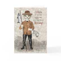 Hipster Katt Fiske Tema Rolig Pension