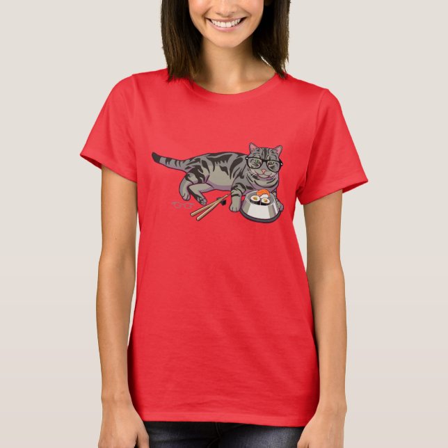 Hipster Kattunge T-Shirt (utan text) (Framsida)
