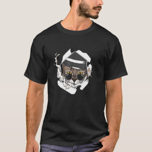 Hipster Kitten Smoking a Doobie Joint Cat Stoner T Shirt