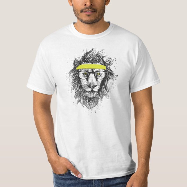 Hipster lejon t-shirt (Framsida)