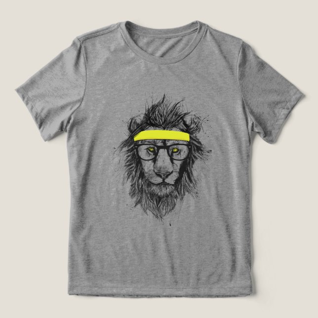 Hipster lejon t shirt (Design Framsida)