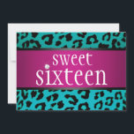 Hipster Leopard, Sweet sixteen Inbjudningar<br><div class="desc">Hipster Leopard,  Sweet sixteen</div>