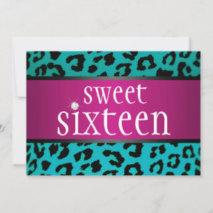 Hipster Leopard, Sweet sixteen Inbjudningar