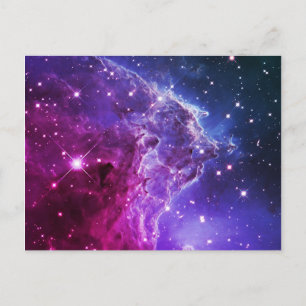 Hipster Lila Ombre Apmonsterhuvudnebulosan Vykort
