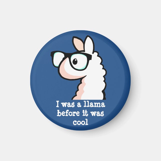 Hipster Llama Magnet (Framsidan)