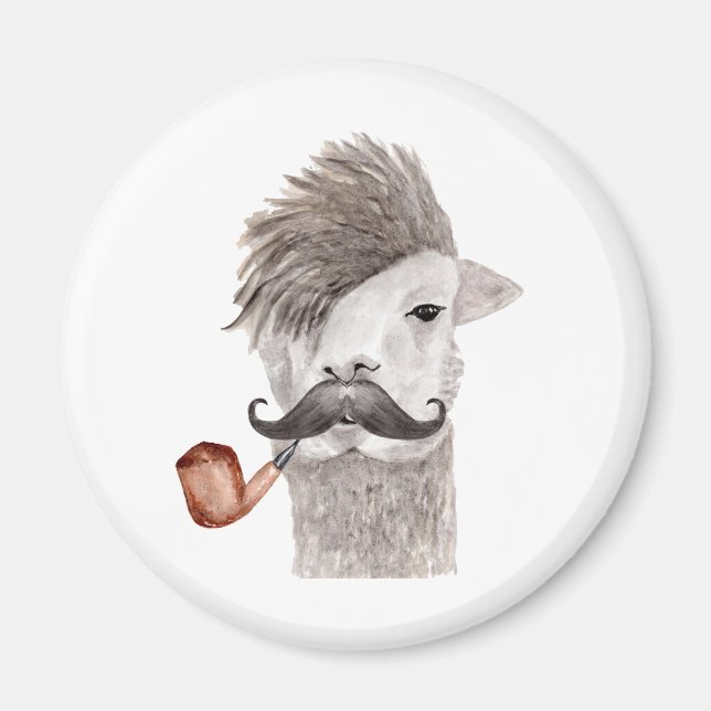 Hipster Llama Magnet (Framsidan)