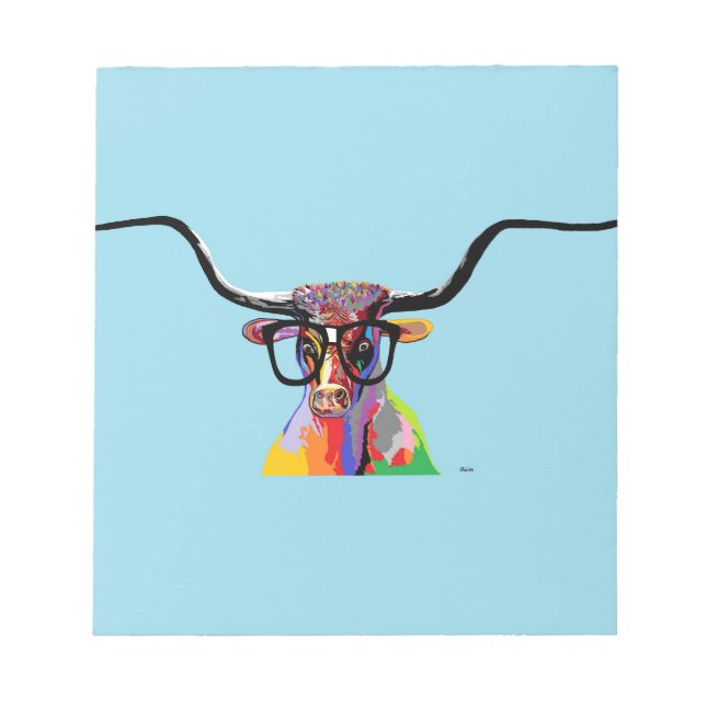 Hipster Longhorn Anteckningsblock (Framsida)