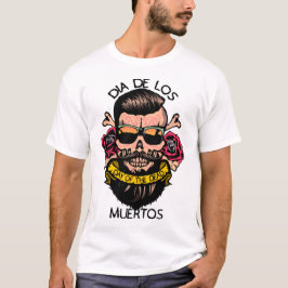 hipster_mexicaine_tete_de_mort_crane_fleur_rose_ci t shirt