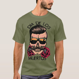 hipster_mexicaine_tete_de_mort_crane_fleur_rose_ci t shirt