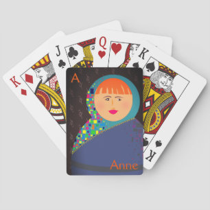 Hipster Modern Matryoshka Färgglad Rysk Docka Spel Kort