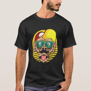 Hipster Monkey Banana Glass Hippies Urban Stil T Shirt