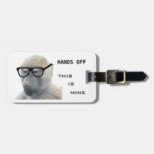 Hipster Monkey med glasögon Bagagebricka
