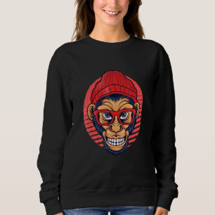 Hipster Monkey Retro Glass Animal Hippies Freeth T Shirt
