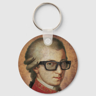 Hipster Mozart Classical Music Nyckelring