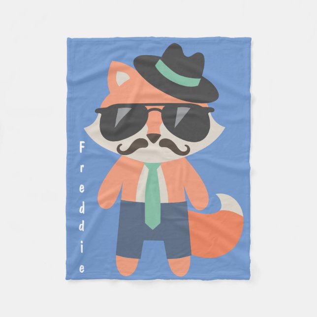 Hipster Mr Coola Fox Pojke Fleecefilt (Framsidan)