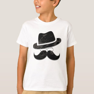 Hipster Mr. Mustasch Hatt Glasögon Vintage Anpassa T Shirt