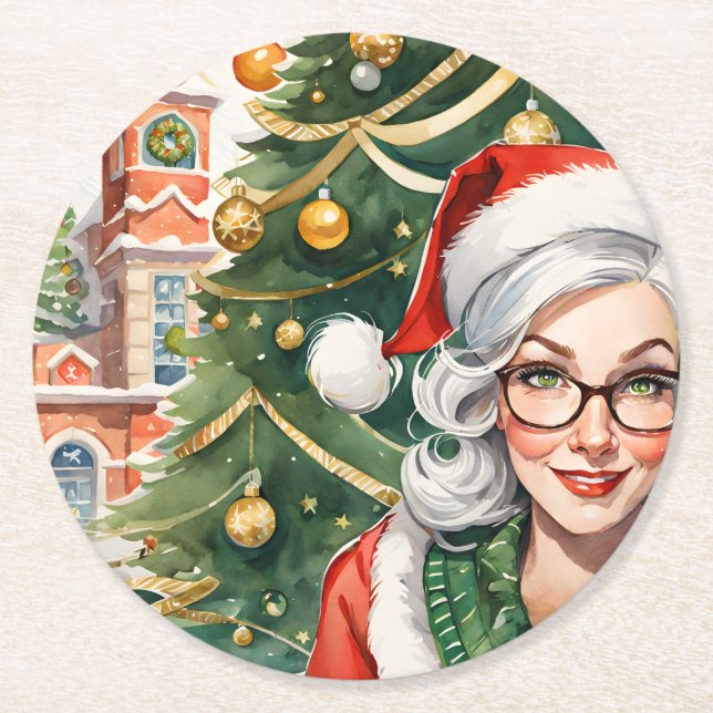 Hipster Mrs. Claus Underlägg (Framsidan)