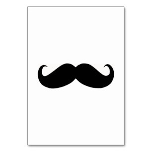 Hipster Mustache Bord-kort Bordsnummer