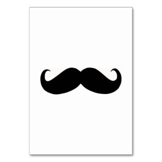 Hipster Mustache Bord-kort Bordsnummer