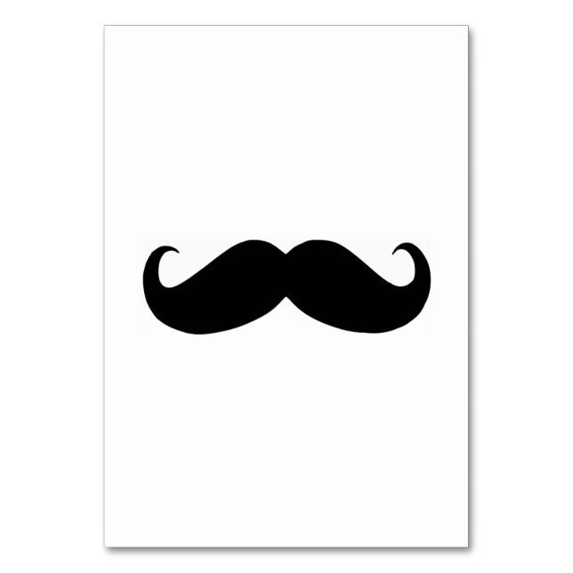Hipster Mustache Bord-kort Bordsnummer (Framsidan)