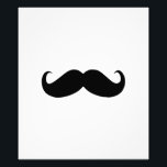Hipster Mustache Photo Print Fototryck<br><div class="desc">Svartvit Regler</div>