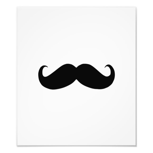 Hipster Mustache Photo Print Fototryck (Framsidan)