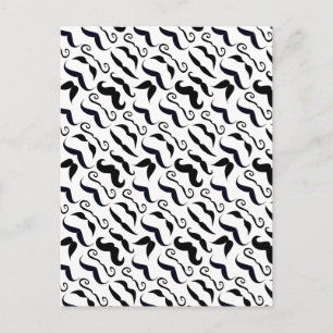 Hipster Mustache Vintage Retro Vykort