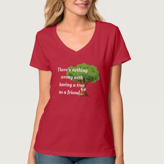 Hipster-natur Friend Tree hugger Shirt Design T (Framsida)
