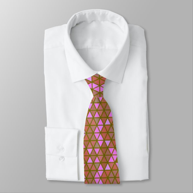 Hipster Nine Påsk Hexagon Blur Satin Necktie Slips (Bunden)