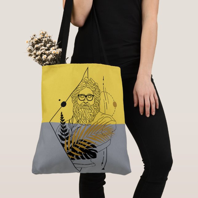 Hipster Olympisk Gud Färgblock Tygkasse (Närbild)