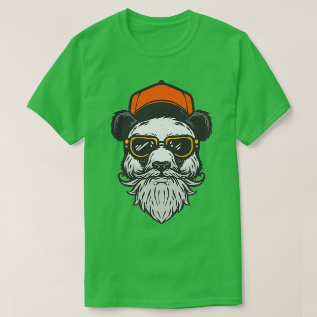 Hipster Panda T Shirt (Design framsida)