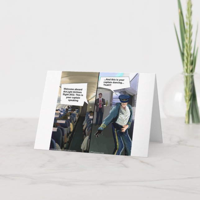 Hipster Pilot Funny Kort (Framsida)