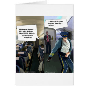 Hipster Pilot Rolig Hälsningskort