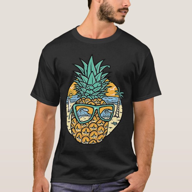 Hipster Pineapple Kärlek Motivation Kärlek Pineapp T Shirt (Framsida)