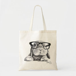 Hipster Rambo Bunny Tote Tygkasse