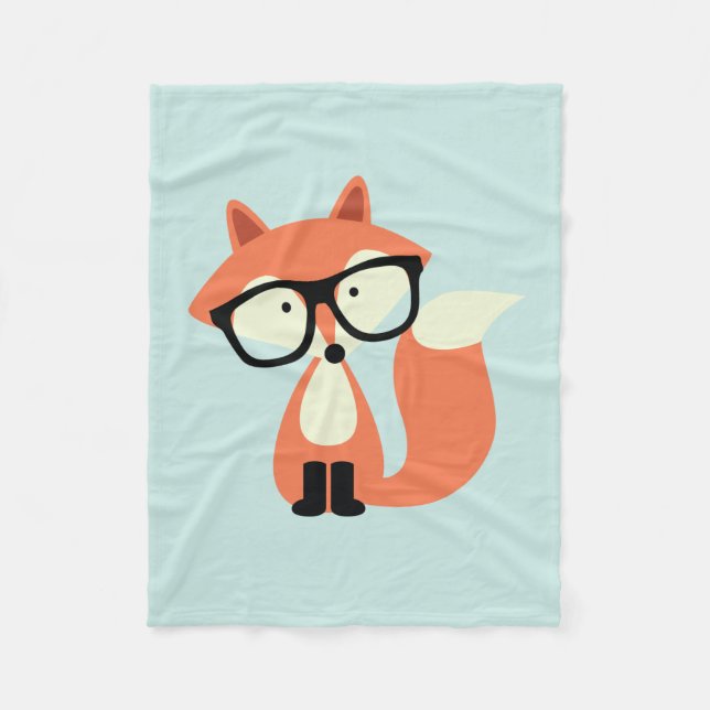 Hipster Red Fox Fleecefilt (Framsidan)