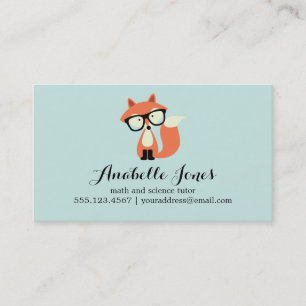 Hipster Red Fox Visitkort