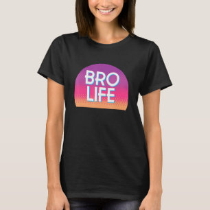 Hipster Retro Sunset Syskon Baby Big Brother Bro T Shirt