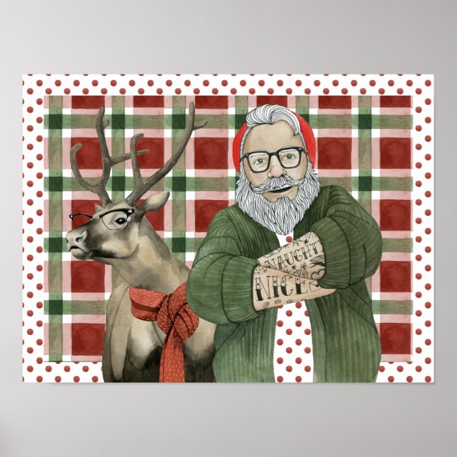 Hipster Santa Collection Poster (Framsidan)
